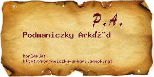 Podmaniczky Arkád névjegykártya